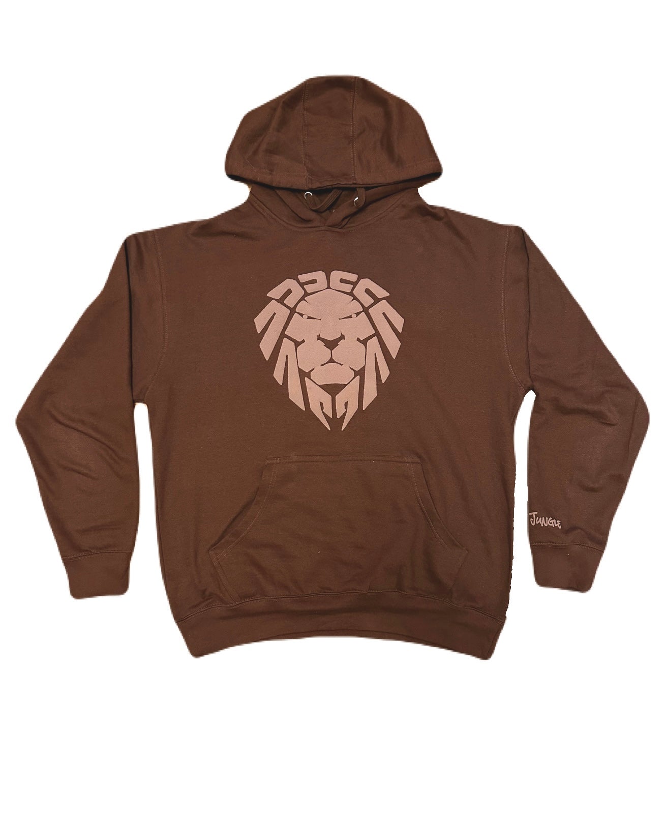 CHOCOLATE/3D PUFF BROWN LION HOODIE