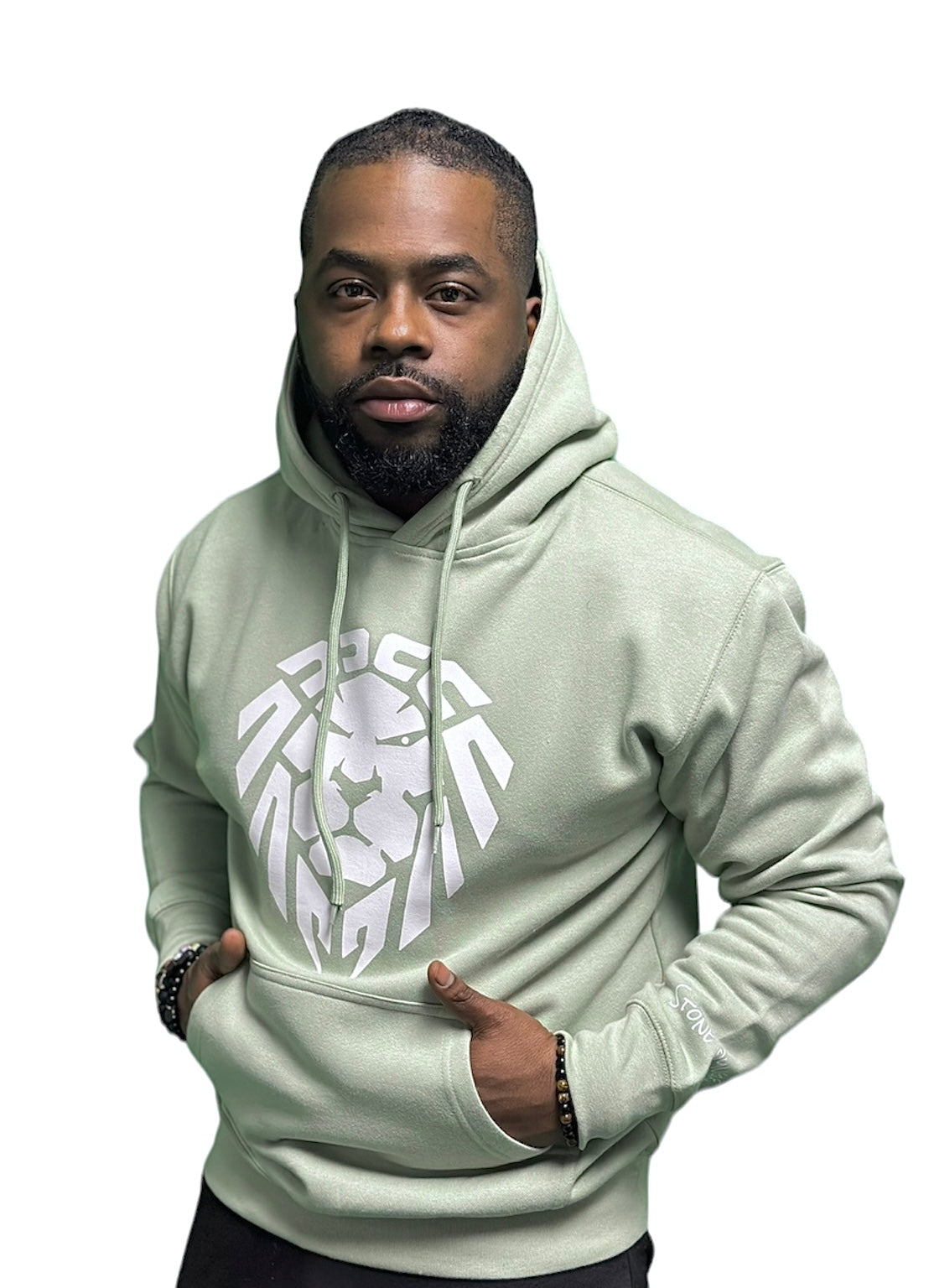 PISTACHIO/WHITE LION HOODIE