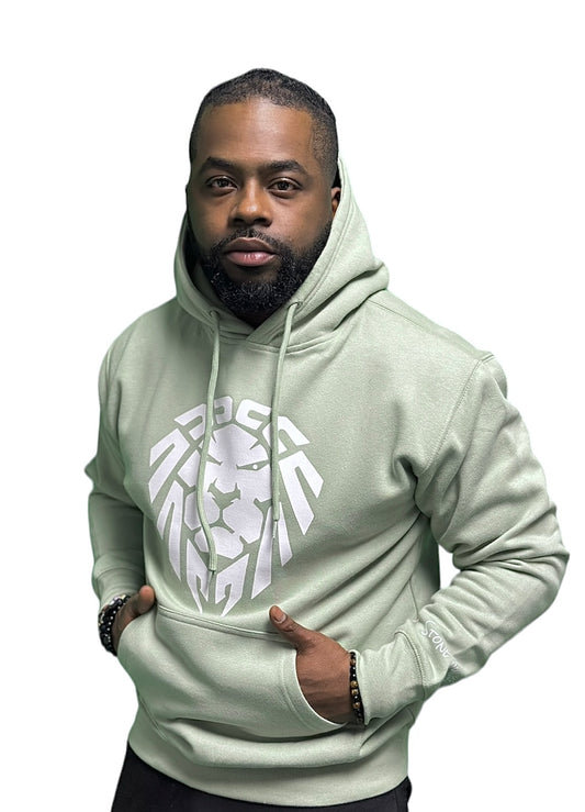 PISTACHIO/WHITE LION HOODIE