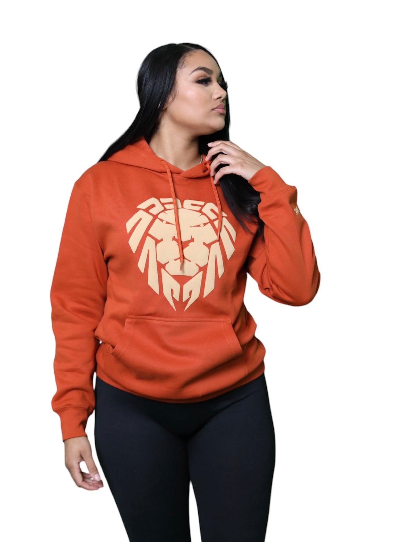 CLAY/TAN LION HOODIE