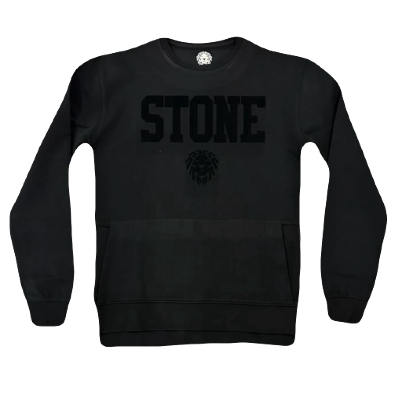 STONE SIDE ZIP BLACK SWEATER