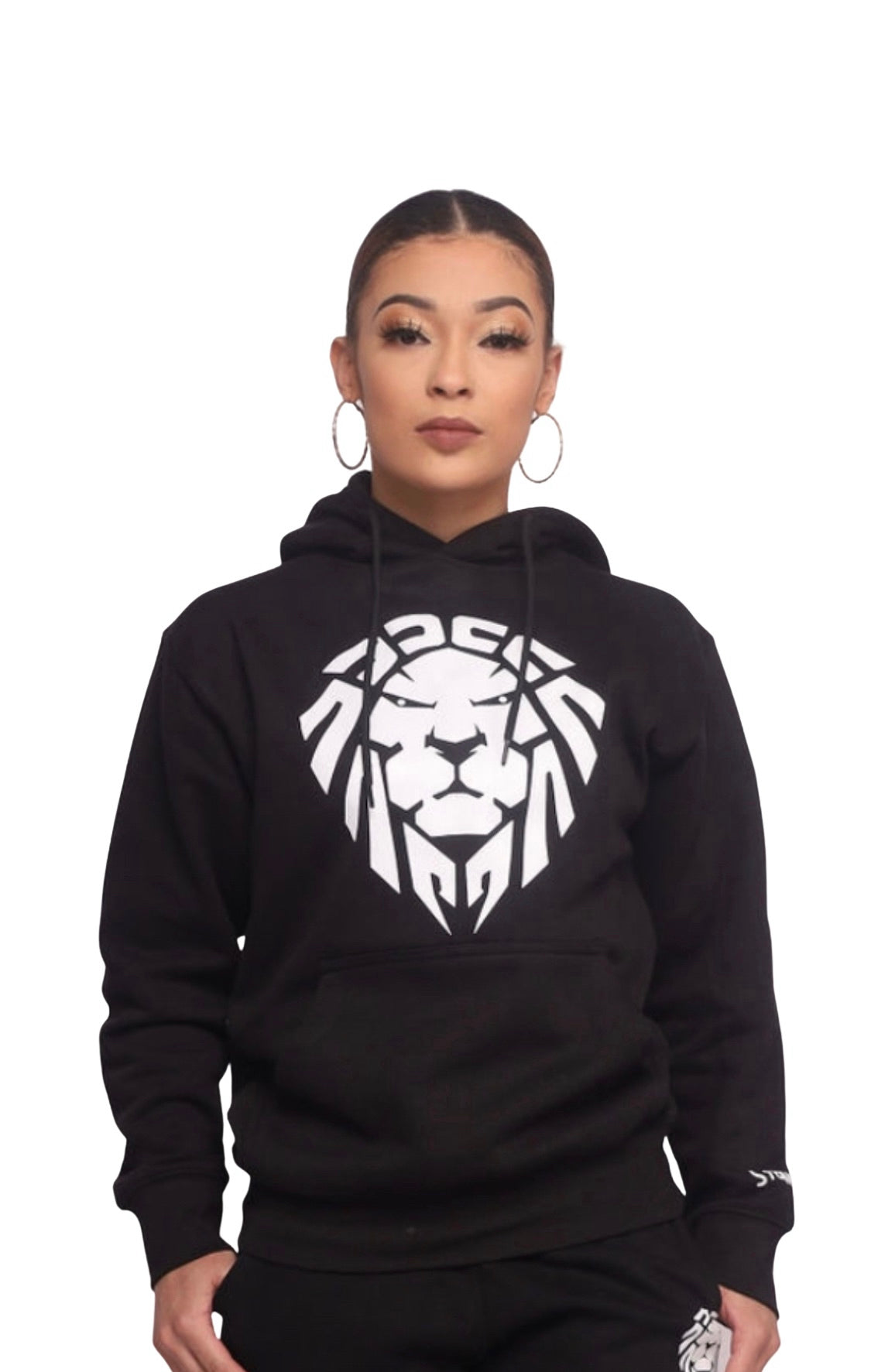 BLACK/WHITE LION CLASSIC HOODIE