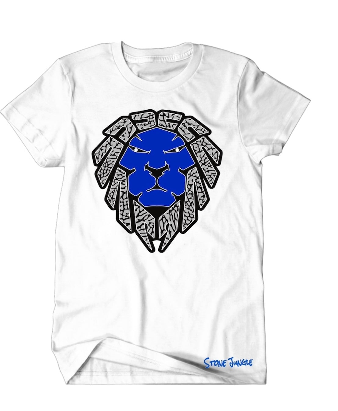 ROYAL BLUE CEMENT LION TEE