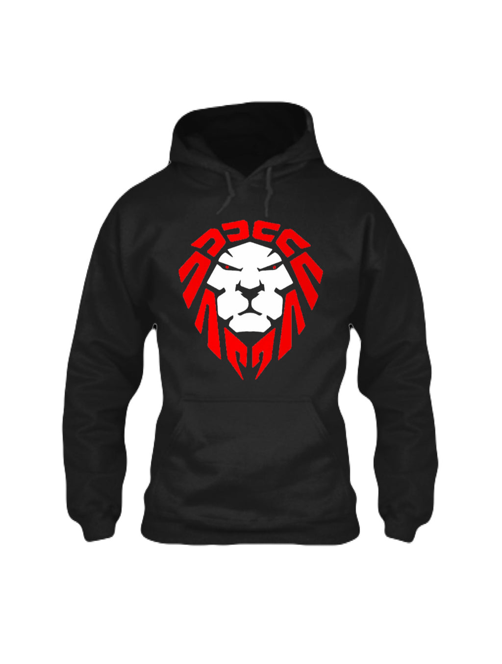 RED/WHITE LION PULLOVER HOODIE