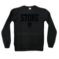 STONE SIDE ZIP BLACK SWEATER