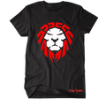 BLACK TEE WITH RED/WHITE LION