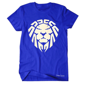 ROYAL BLUE WITH WHITE LION TEE